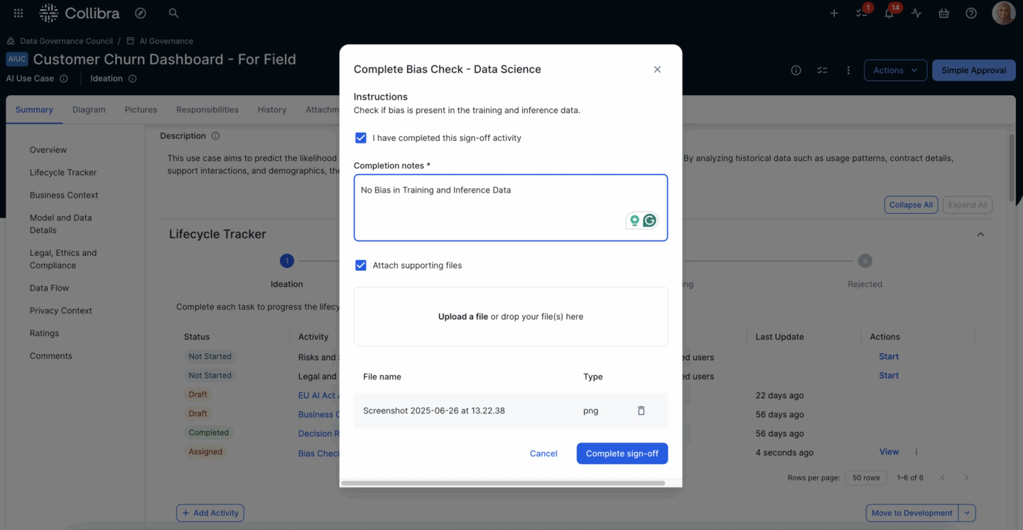 AI model registry overview and new AI model registering into Collibra AI model registry