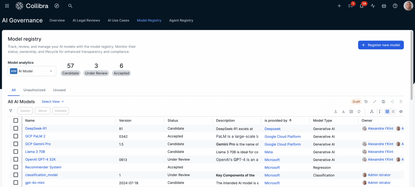 Complete bias check into Collibra AI Governance