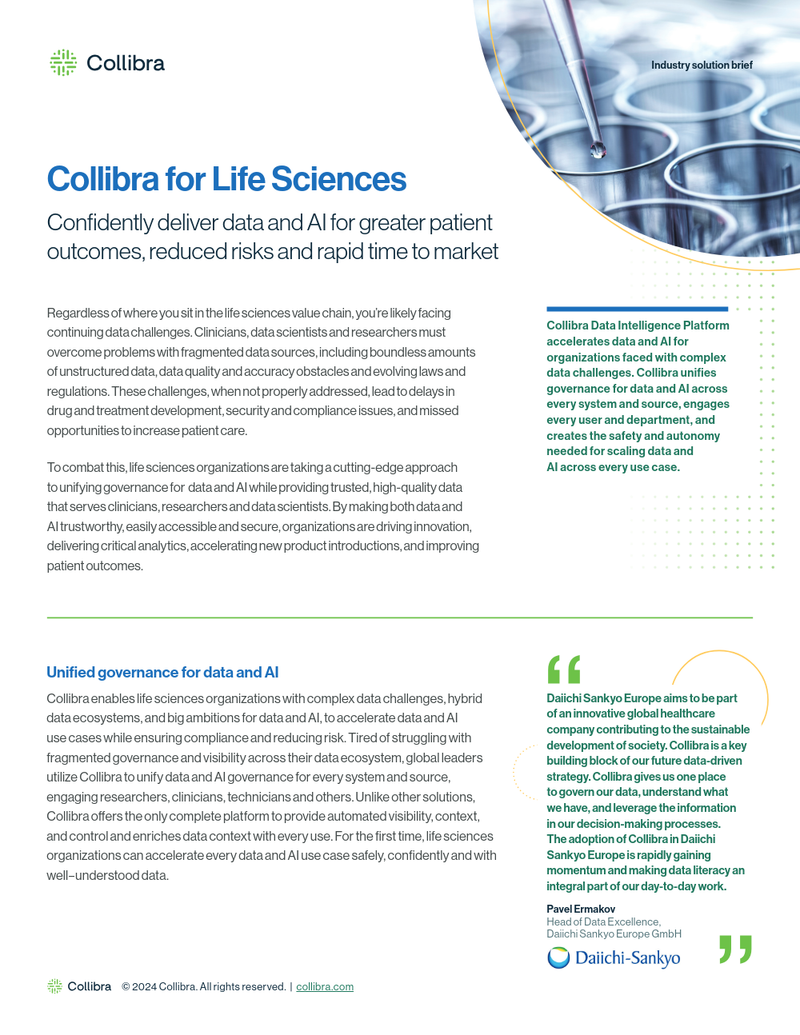 Collibra for life sciences cover image