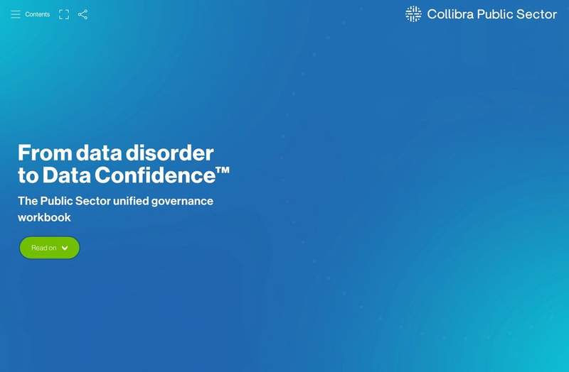 From data disorder to Data Confidence: The Public Sector unified governance workbook cover image