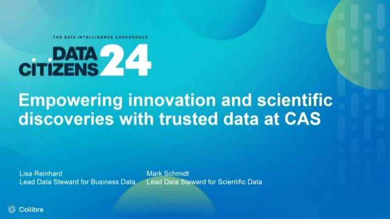 Empowering innovation and scientific discoveries with trusted data at CAS cover image