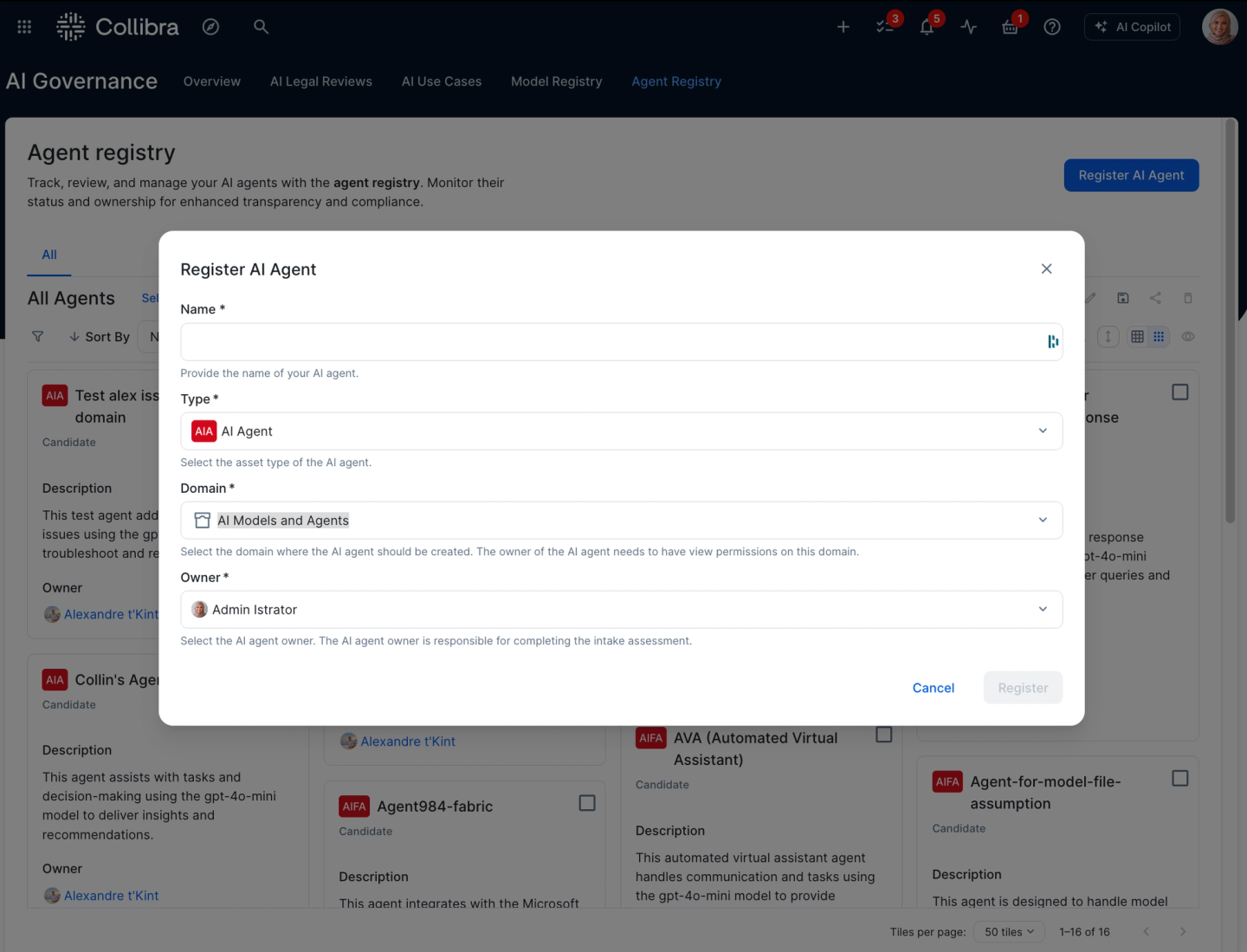 A view of AI agent registry