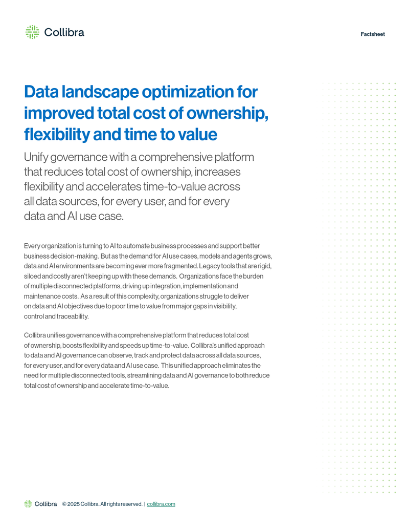 Data landscape optimization for improved TCO, flexibility and TTV cover image