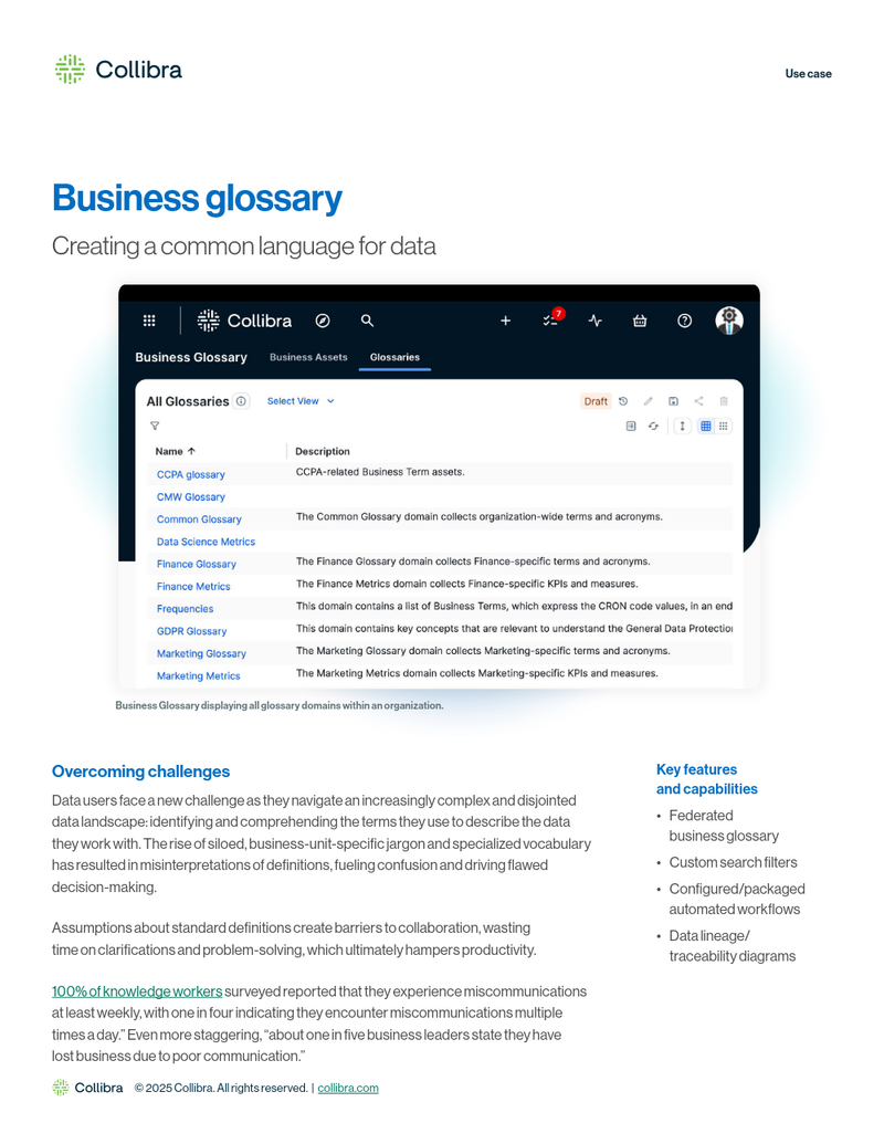 Business glossary: Creating a common language for data cover image
