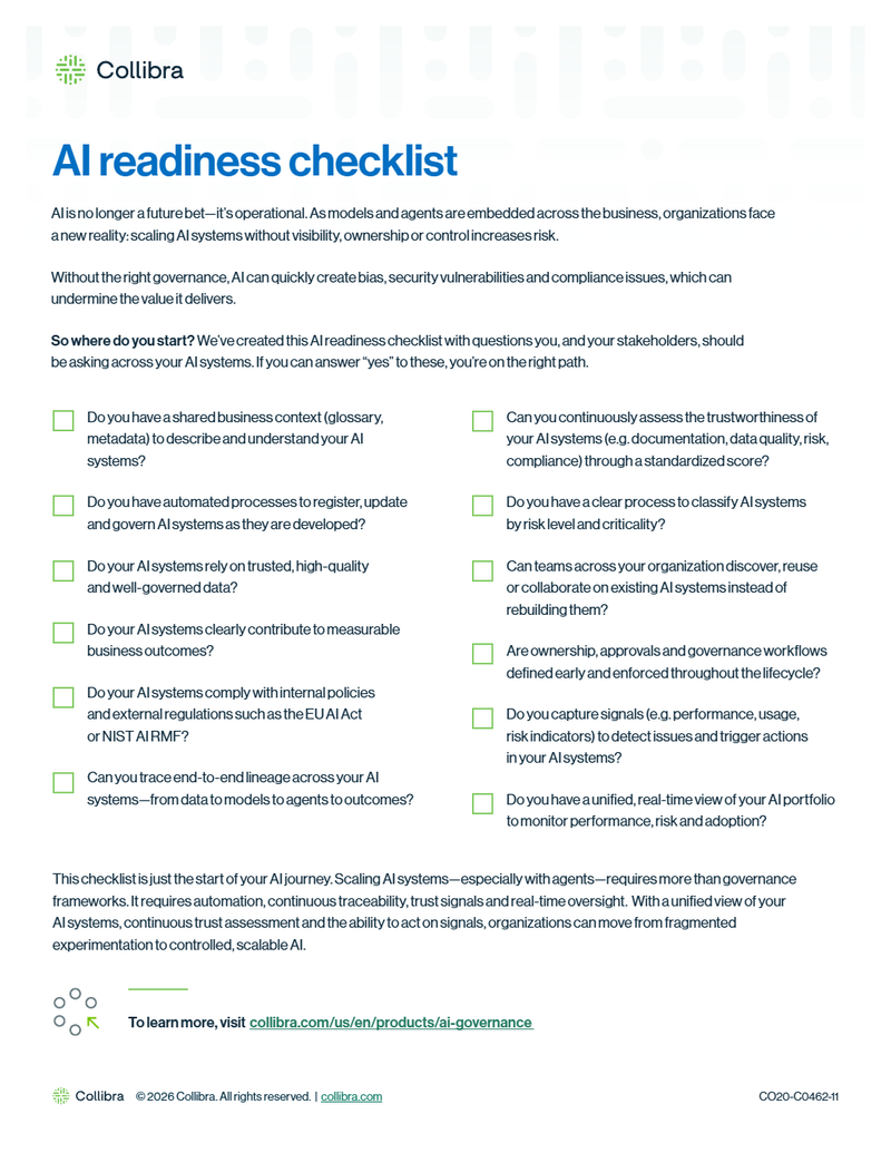 AI readiness checklist cover image