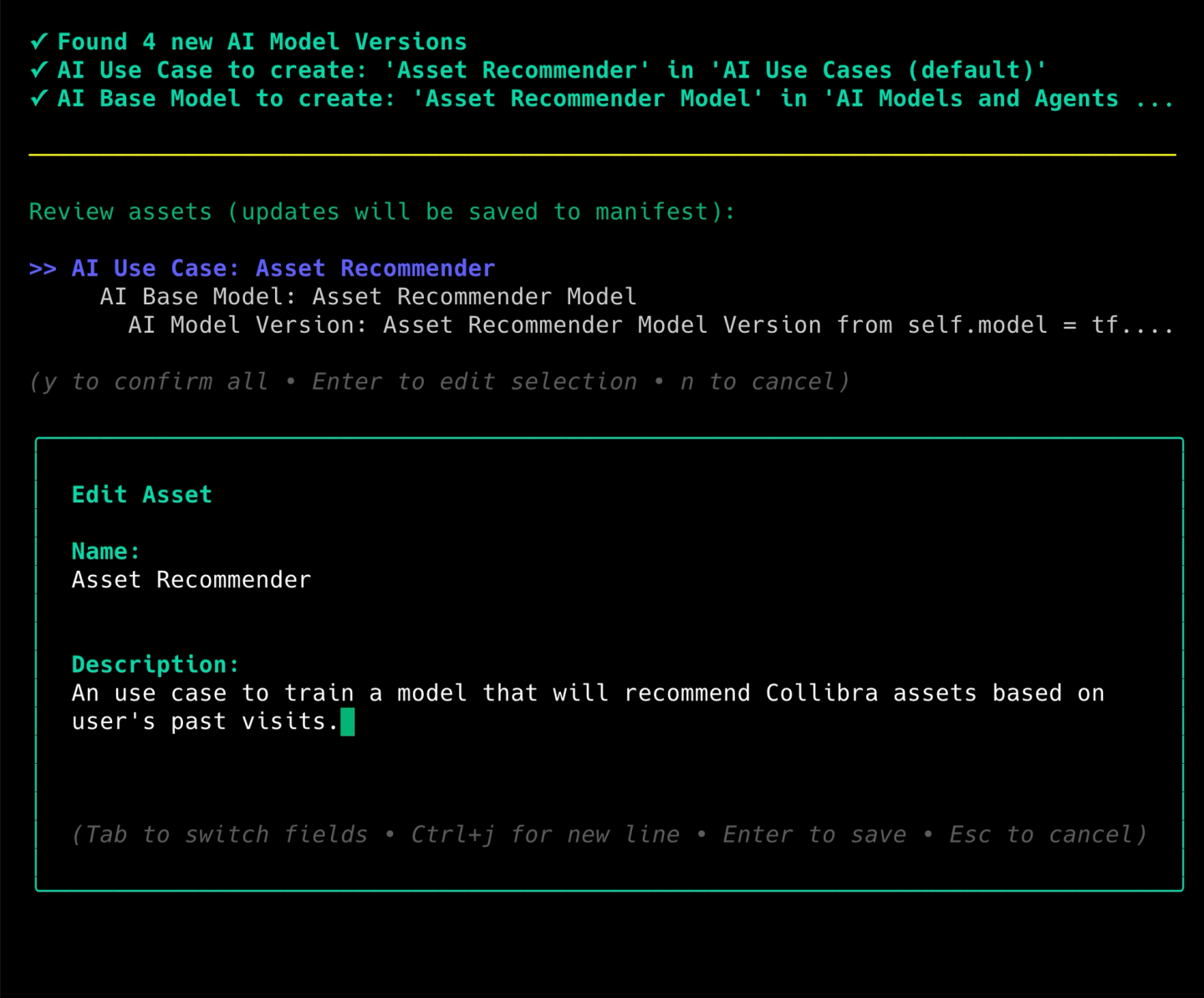 Enriching use cases with business context directly from the CLI