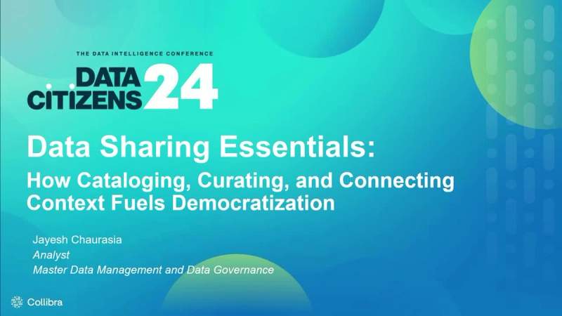 Data sharing essentials: Cataloging, curating and connecting context to fuel democratization cover image