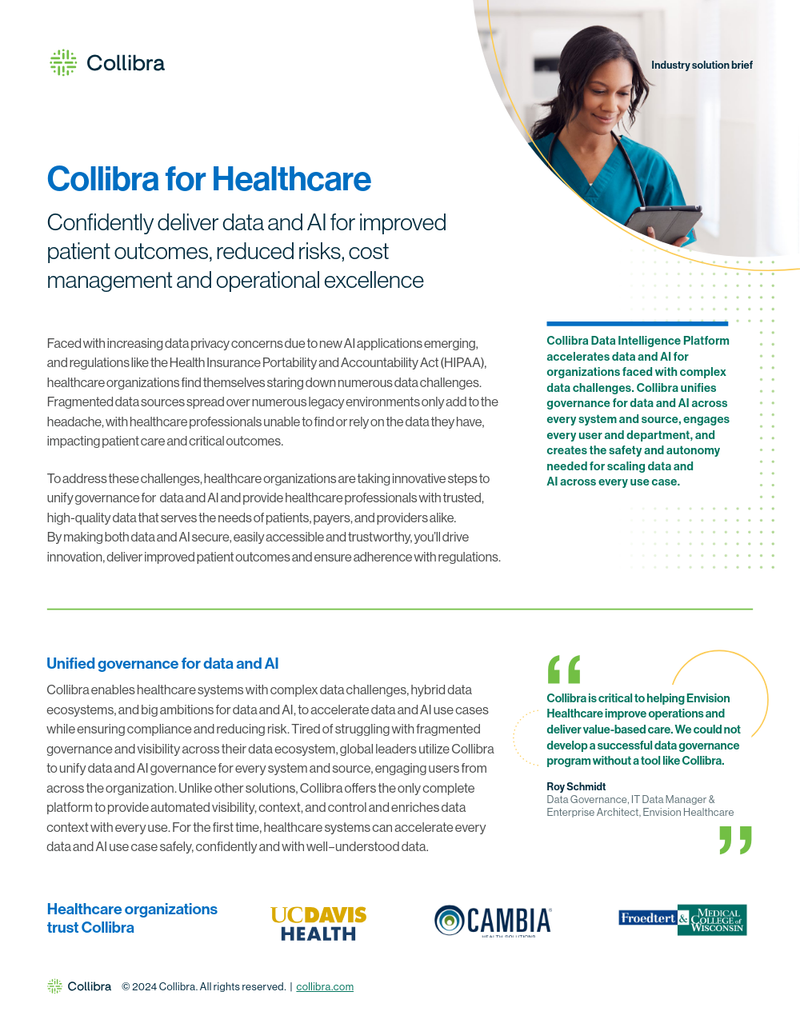 Collibra for Healthcare cover image
